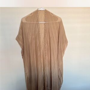 Jessica McClintock Tan Kimono with Textured Design